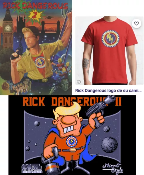 rick dangerous 2 videogame t-shirt